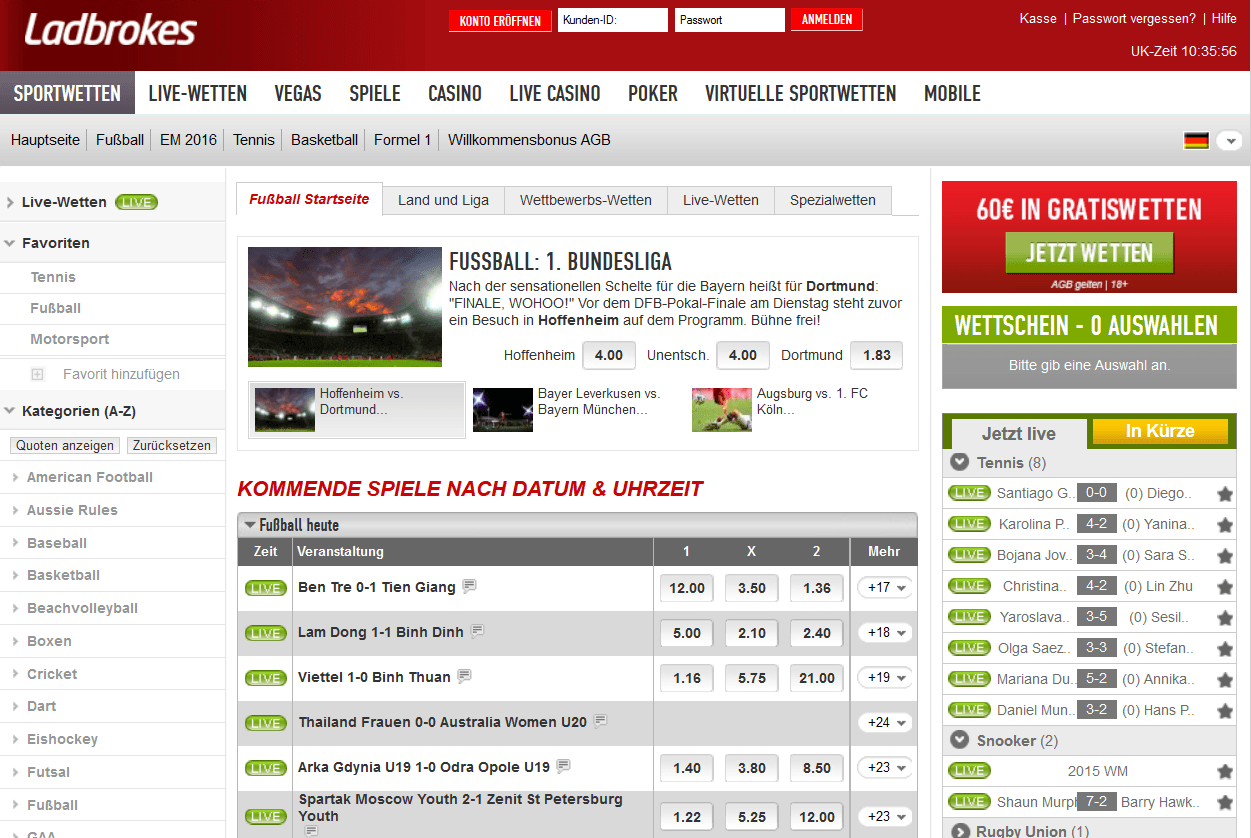 Ladbrokes ScreenShot