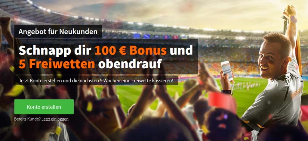 100 € bonus und freiwetten betsson
