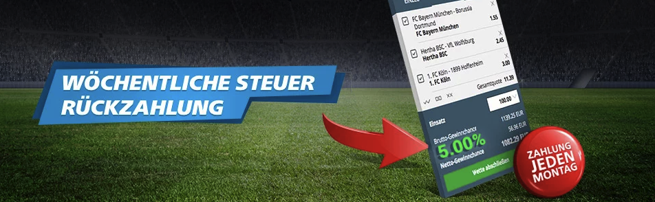 Keine Wettsteuer auf Kombiwetten bei Sportingbet