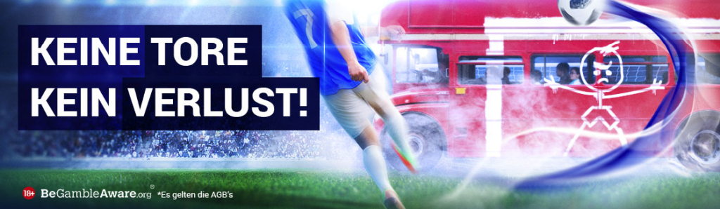 Geld zurück bei 0:0 Freiwette 20 € Tonybet