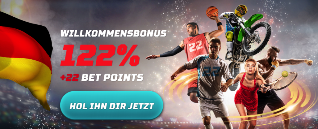22bet Bonus für Neukunden Sportwetten
