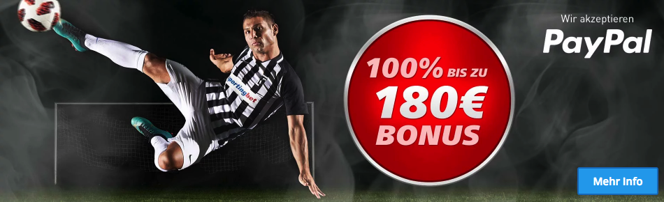 Sportingbet Neukundenbonus 180 €