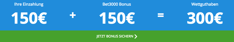 300 euro wettguthaben bei bet3000 sichern