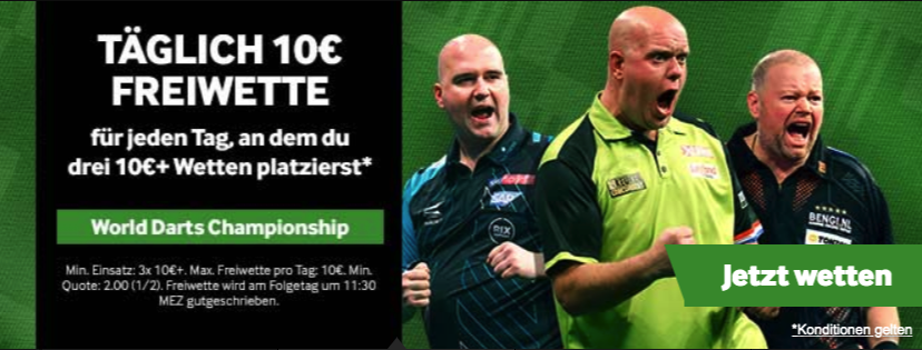 wetten auf die darts wm 2019