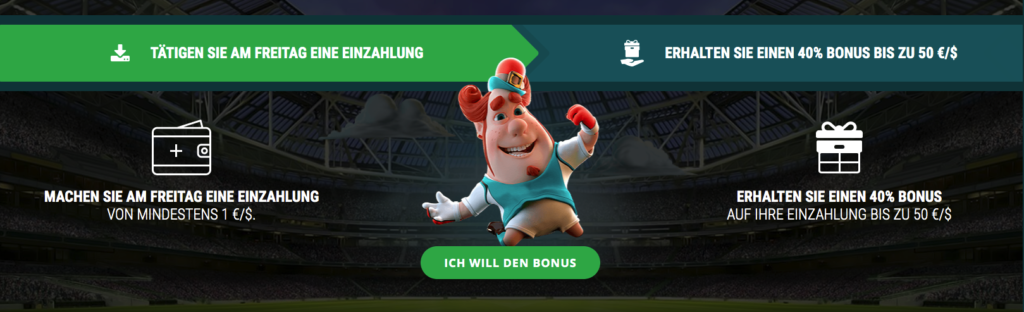 jeden freitag bis zu 50 euro 22bet bonus sichern