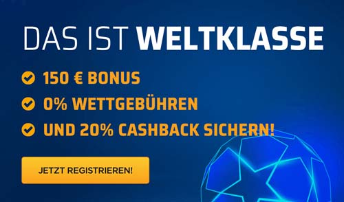 Bet3000: 20% Cashback dauerhaft + komplette Steuerfreiheit