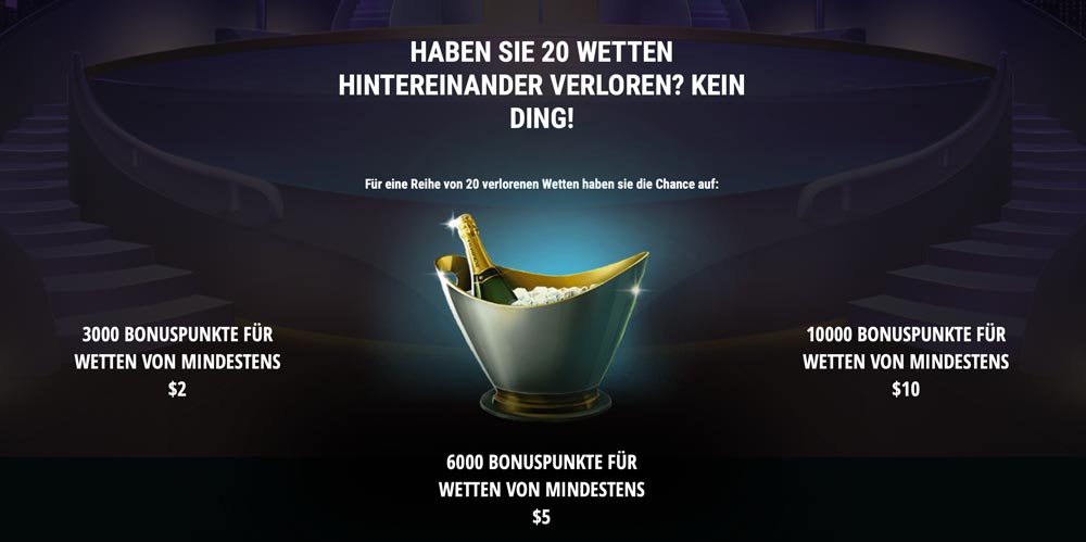 22bet Bonus auf verlorene Wetten