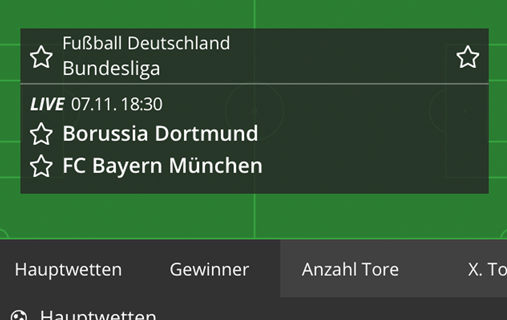 NEO.bet Top-Quoten zum Bundesliga-Highlight