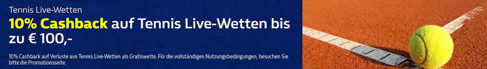 William Hill Tennis Cashback Aktion
