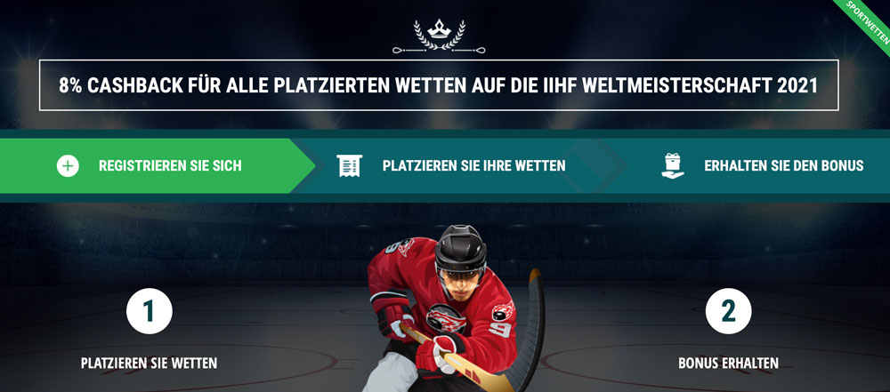 22bet Eishockey WM Cashback Bonus