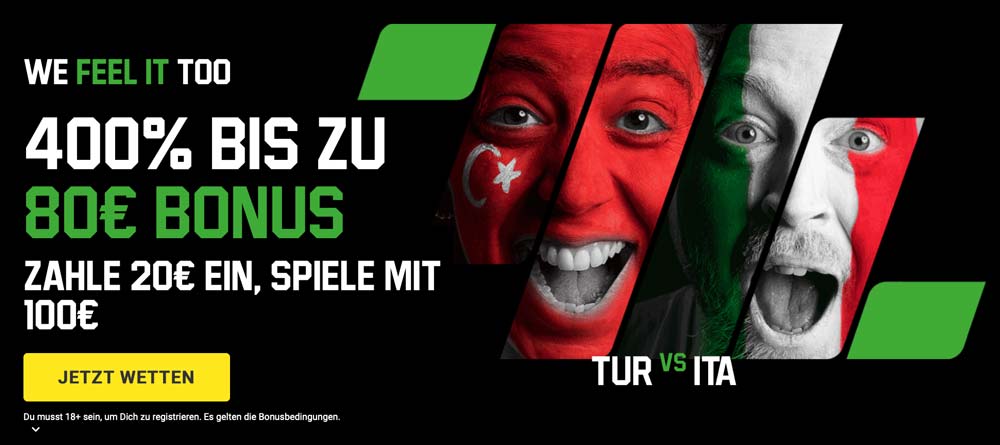 Unibet EM Bonus