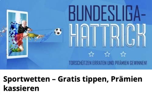 Sportingbet: 10 EUR Gratiswette für Tipp auf drei Torschützen