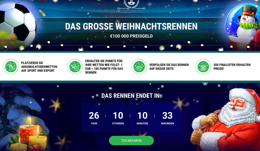22bet Weihnachtsrennen