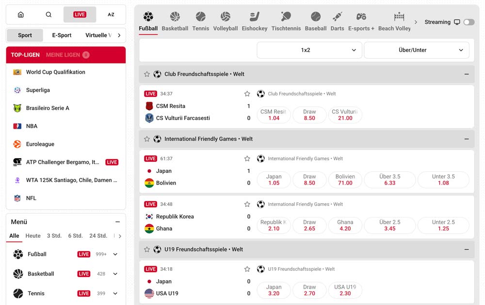 Betista Livewetten
